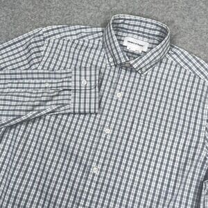 Ministry of Supply Button Down Shirt Mens Small Blue Gray Tech Performance Shirt